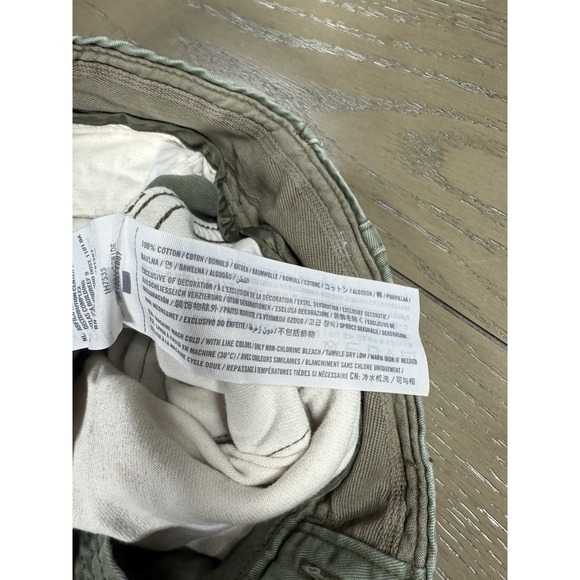 Vtg Abercrombie Fitch Cargo Shorts Mens Size 32 Green Thrashed Y2K Distressed - Picture 7 of 12